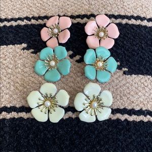 Set of three spring flower earrings